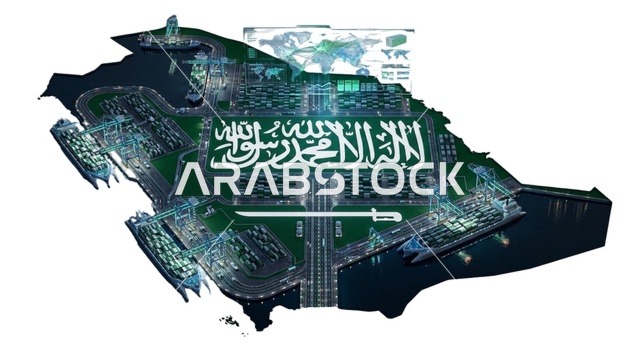 خريطة الطاقة الشمسية واللوجستية ثلاثية الأبعاد السعودية