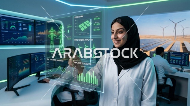 مهندسة عربية تحلل بيانات الطاقة الشمسية والمستقبلية