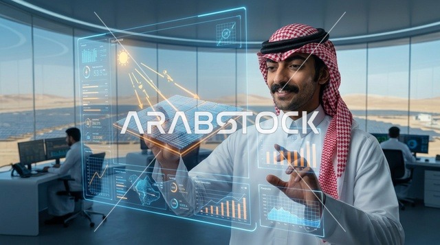 مهندس سعودي يستخدم شاشة هولوغرام للطاقة الشمسية