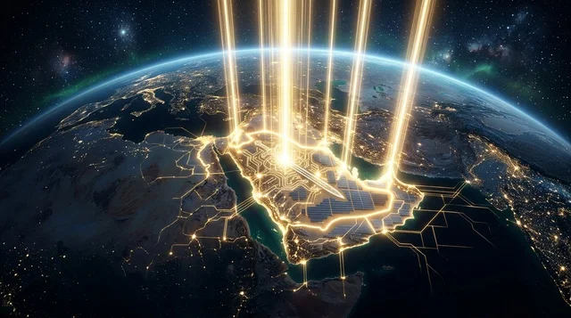 خريطة الطاقة الشمسية المتجددة في السعودية من الفضاء