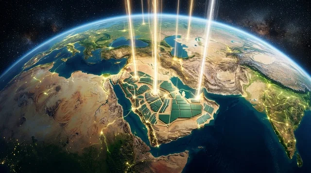 مفهوم الطاقة الشمسية في شبه الجزيرة العربية من الفضاء