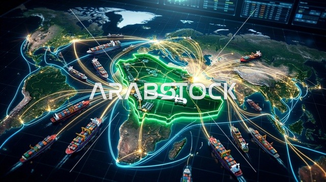 خريطة الخدمات اللوجستية والتجارة العالمية للسعودية