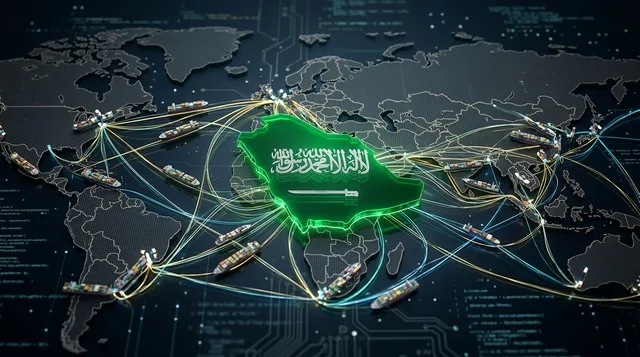 خريطة رقمية للتجارة العالمية والخدمات اللوجستية للسعودية