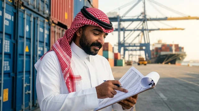 Saudi Logistics Officer at Commercial Shipping Port