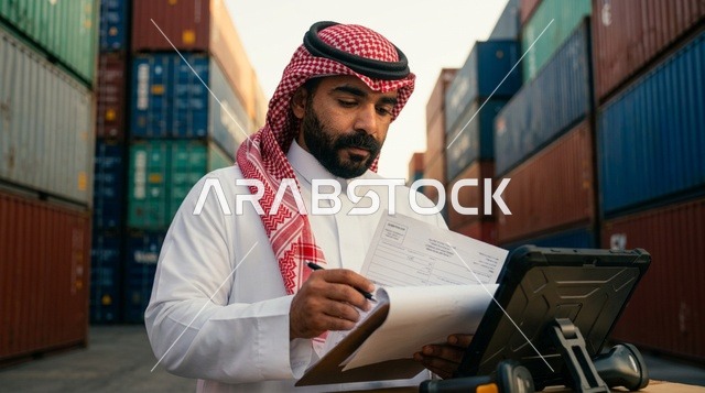 Arab Logistics Manager at Container Shipping Port