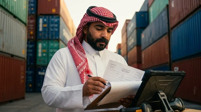 Arab Logistics Manager at Container Shipping Port