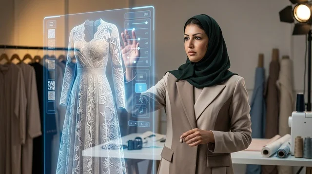 Arab Fashion Designer Using Holographic Technology