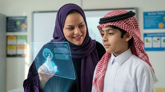 التعليم الذكي للأطفال مع العائلة والذكاء الاصطناعي