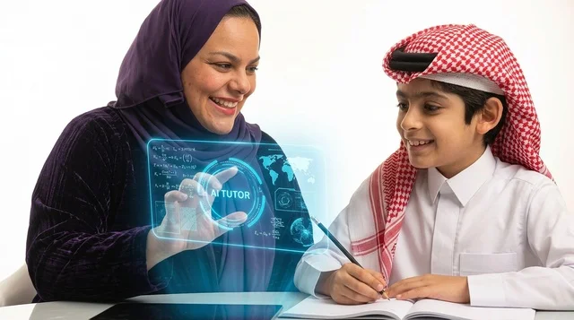 التعليم الذكي للأطفال مع العائلة والذكاء الاصطناعي