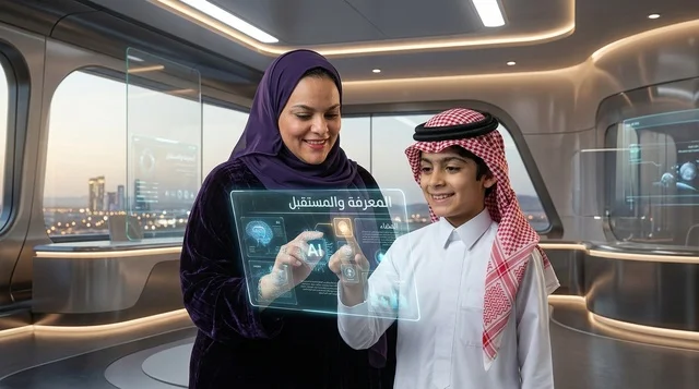 التعلم الذكي للأم والابن عبر الهولوغرام