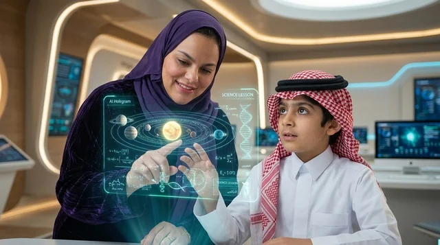 التعلم الذكي وتقنية الهولوغرام في الفصول السعودية