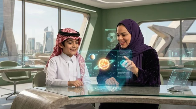 التعلم الذكي عبر شاشة هولوجرام تفاعلية في السعودية