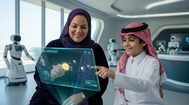 تعليم ذكي باستخدام الهولوغرام والروبوتات في السعودية