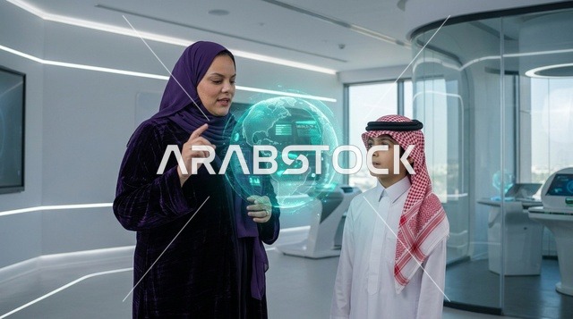 التعلم الذكي عبر مجسم الهولوغرام في مدرسة سعودية