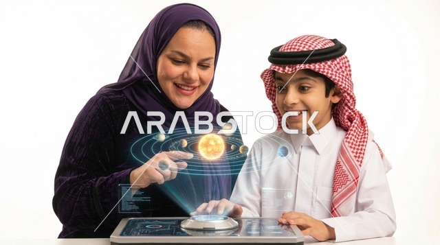 التعلم الذكي باستخدام الهولوجرام للأم والابن