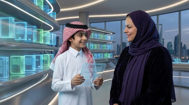 التعلم الذكي والتعليم الرقمي في مكتبة مستقبلية بالرياض