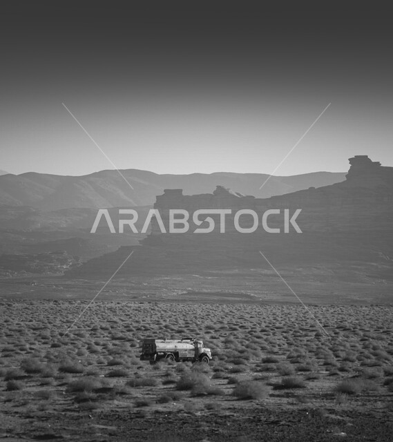 Creative image of the terrain of the city of Tabuk in Saudi Arabia, Tabuk landmarks, desert nature in Saudi Arabia, mountains and sand dunes, desert nature, tourism in Saudi Arabia