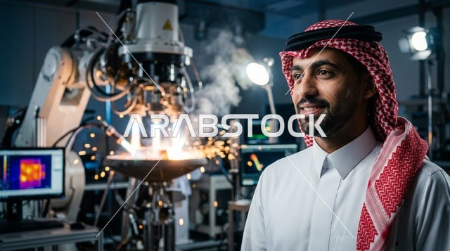مهندس سعودي في مختبر الروبوتات والذكاء الاصطناعي