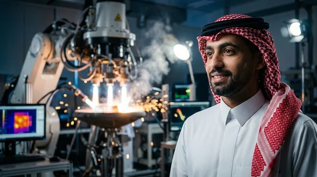 مهندس سعودي في مختبر الروبوتات والذكاء الاصطناعي