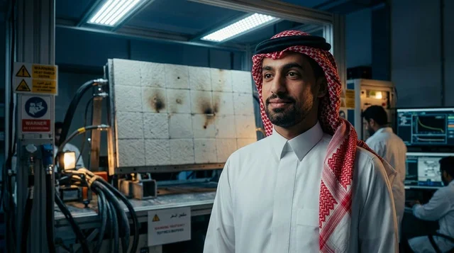 مهندس سعودي في مختبر علوم وبحوث المواد المتطورة