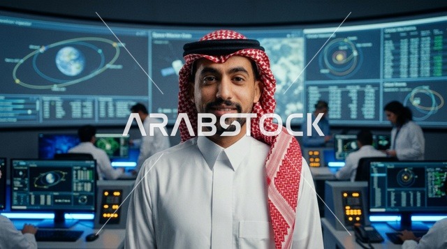 مهندس فضاء سعودي في غرفة التحكم بوكالة الفضاء
