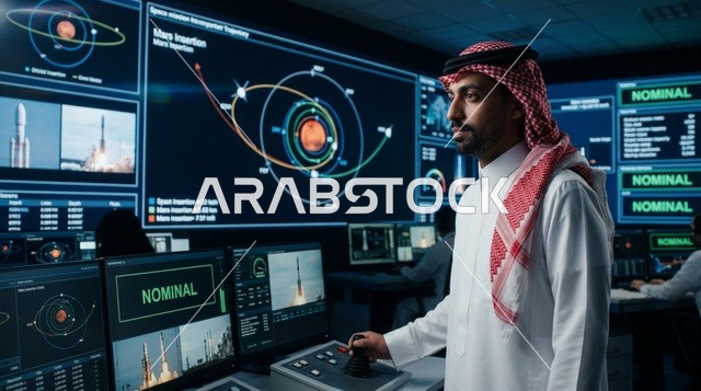 مهندس فضاء سعودي في غرفة التحكم بالبعثات الفضائية