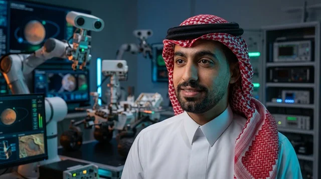 عالم سعودي في غرفة التحكم باستكشاف الفضاء
