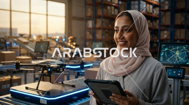 مهندسة سعودية تدير الخدمات اللوجستية الذكية بالرياض