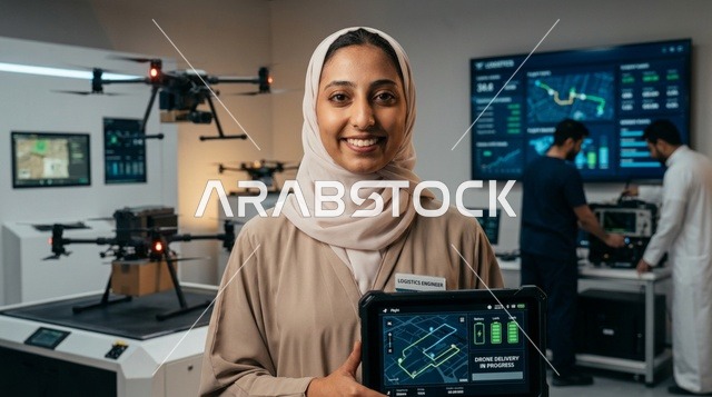 مهندسة سعودية تدير الخدمات اللوجستية الذكية بالرياض