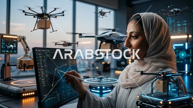 مهندسة عربية تتحكم في طائرات الدرون للتوصيل