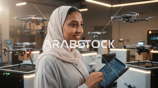 مهندسة سعودية تدير الخدمات اللوجستية الذكية بالرياض