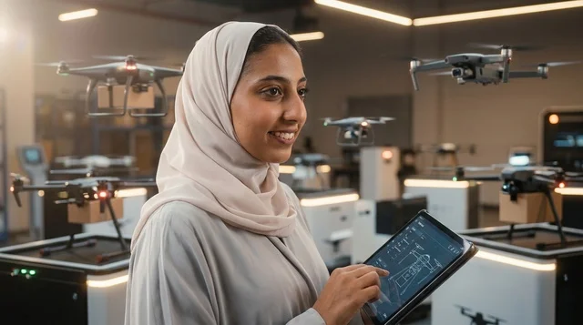 مهندسة سعودية تدير الخدمات اللوجستية الذكية بالرياض