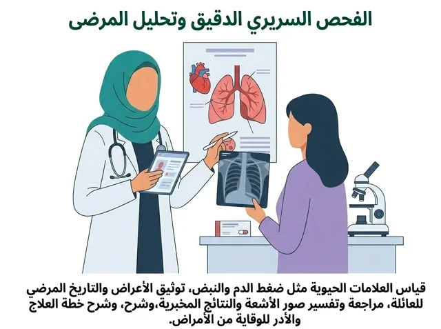 Muslim Female Doctor Consulting Patient Illustration