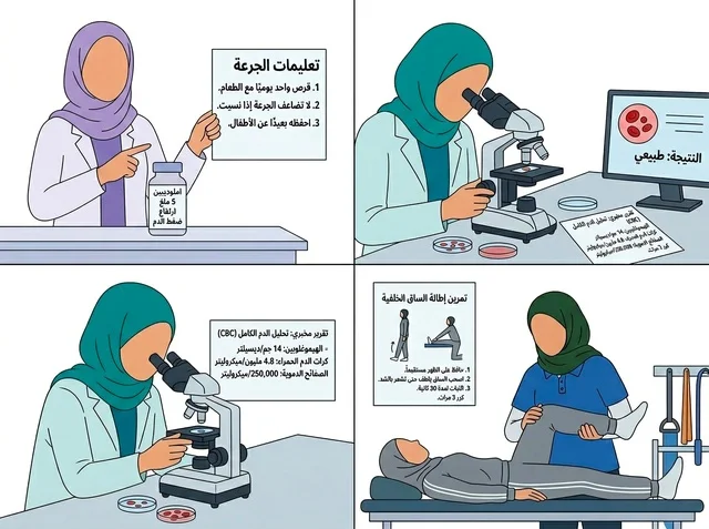 رسم توضيحي طبي لنساء مسلمات في الرعاية الصحية