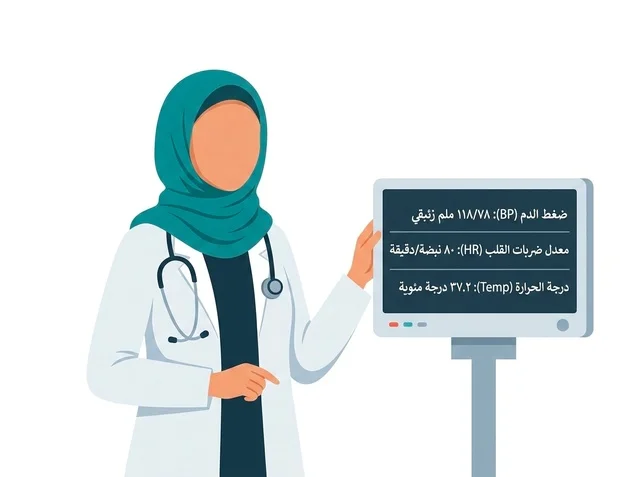 Muslim Female Doctor with Medical Monitor Vector