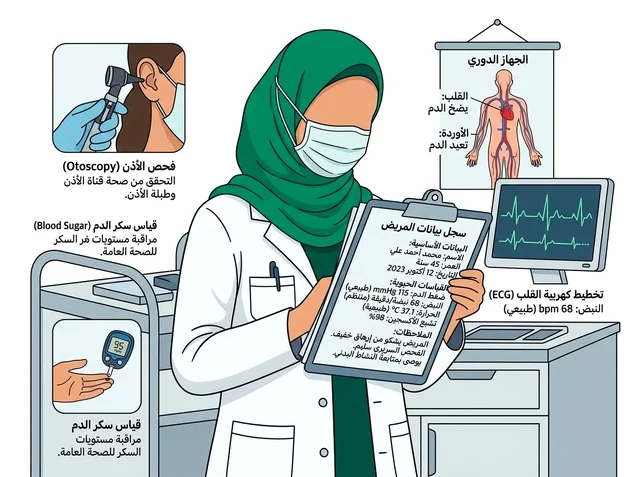 Hijab Doctor Medical Clipboard Vector Illustration