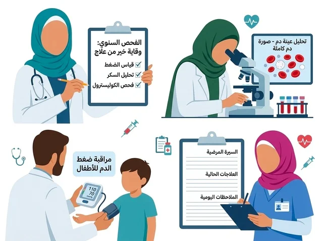 Arab Medical Illustration and Healthcare Vector Set