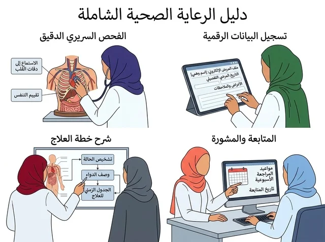 Arab Healthcare Guide Vector Infographic Illustration