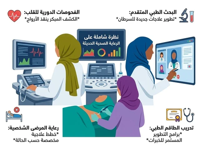 إنفوجرافيك طبي للطبيبات المسلمات والرعاية الصحية
