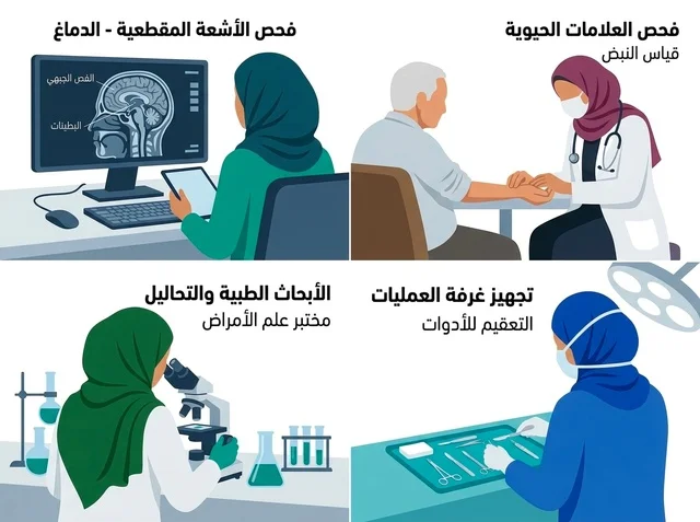 Medical Healthcare and Laboratory Vector Illustrations