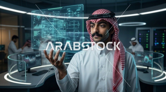 مبرمج سعودي يكتب الأكواد البرمجية ليلاً في المكتب