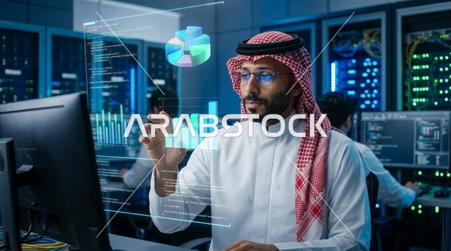 متخصص تقنية معلومات سعودي في مركز بيانات حديث