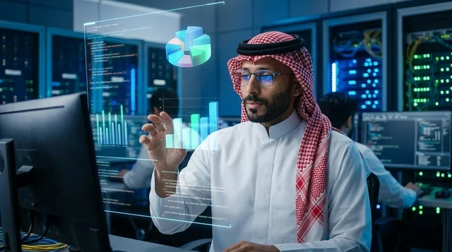 متخصص تقنية معلومات سعودي في مركز بيانات حديث