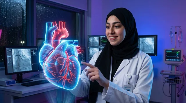 طبيبة عربية تستخدم تقنية الهولوجرام والواقع الافتراضي