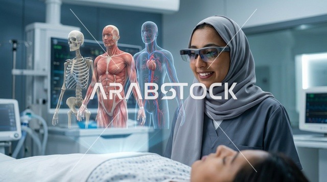 طبيبة عربية تستخدم تقنية الهولوجرام لتشريح الجسم