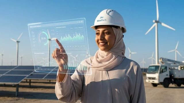 مهندسة عربية في حقل توربينات الرياح للطاقة المتجددة