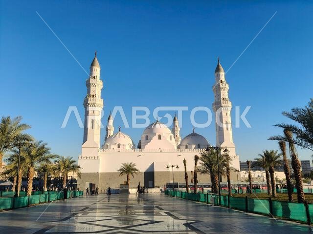 The historic Qubaa' Mosque, the first mosque built in Islamic history.