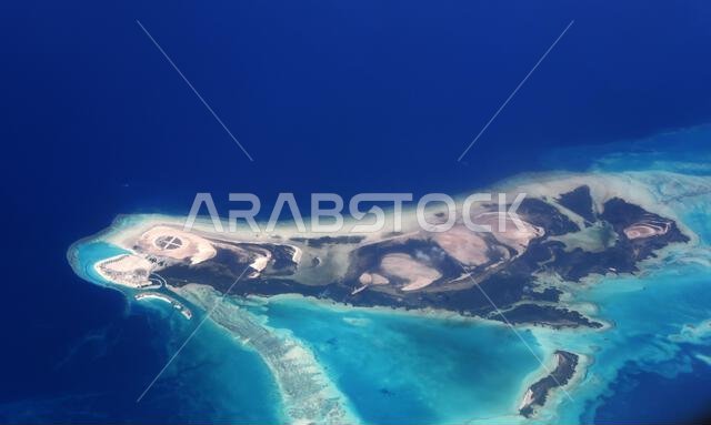 Aerial view of Umluj, Red Sea, Saudi Arabia.