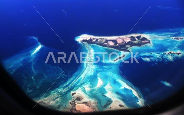 Aerial view of Umluj, Red Sea, Saudi Arabia.
