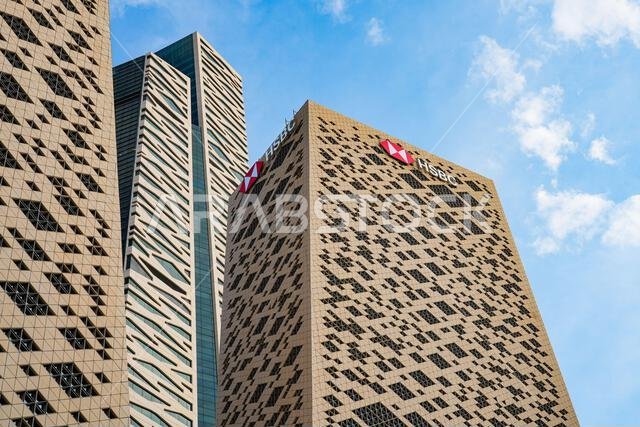 المقر الرئيسي لبنك HSBC في مركز الملك عبد الله المالي (KAFD) في الرياض، المملكة العربية السعودية